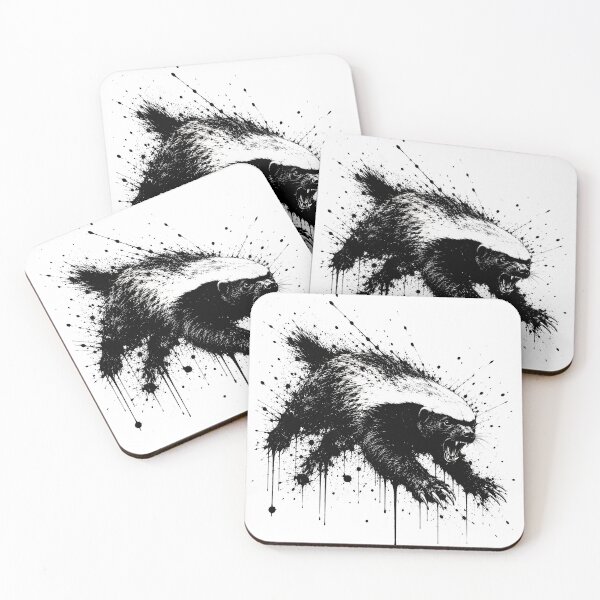 Item preview, Fearless Honey Badger Aggressive Splatter Art designed and sold by ffpdsgn.