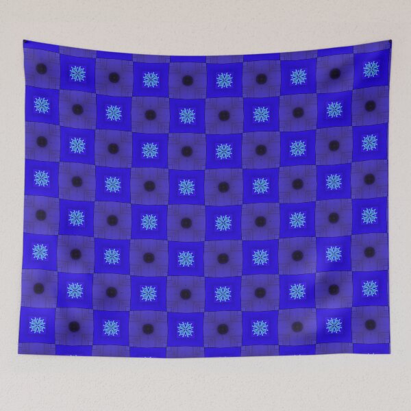 Item preview, Modern Nature Mosaic: Vibrant Geometric Pattern in bleu designed and sold by Jonnekesart.