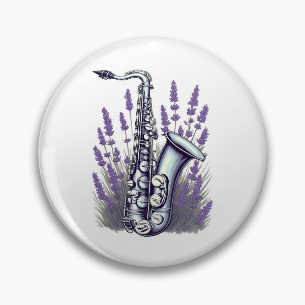 Item preview, Saxophone and Lavender - World Music Day and Botanical designed and sold by Art-Arcade6.