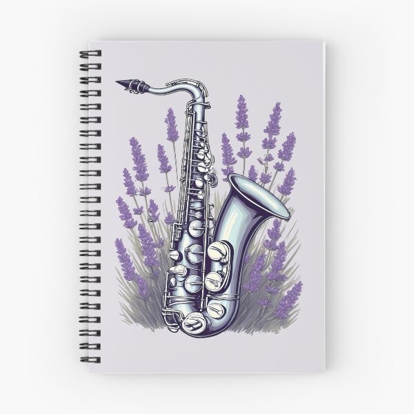 Item preview, Saxophone and Lavender - World Music Day and Botanical designed and sold by Art-Arcade6.