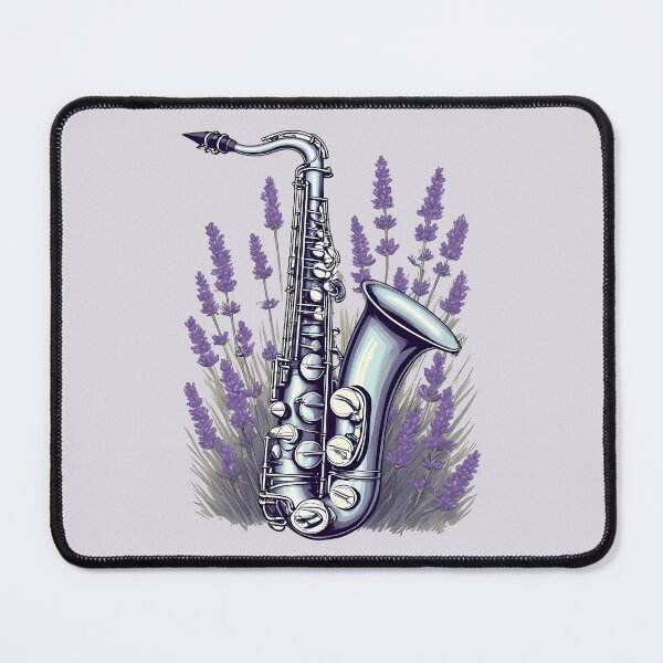 Item preview, Saxophone and Lavender - World Music Day and Botanical designed and sold by Art-Arcade6.