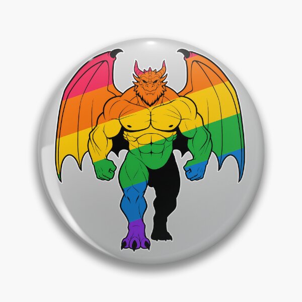 Item preview, Muscular Dragon LGBTQ Pride Scalie designed and sold by BlueBullBazaar.