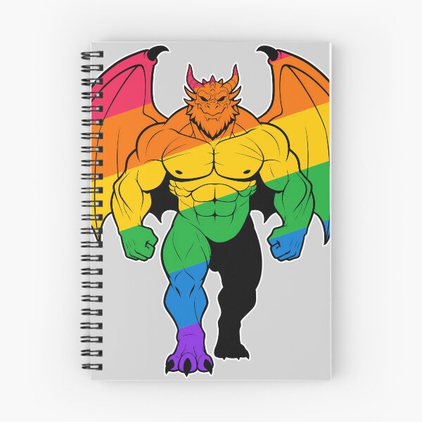 Item preview, Muscular Dragon LGBTQ Pride Scalie designed and sold by BlueBullBazaar.