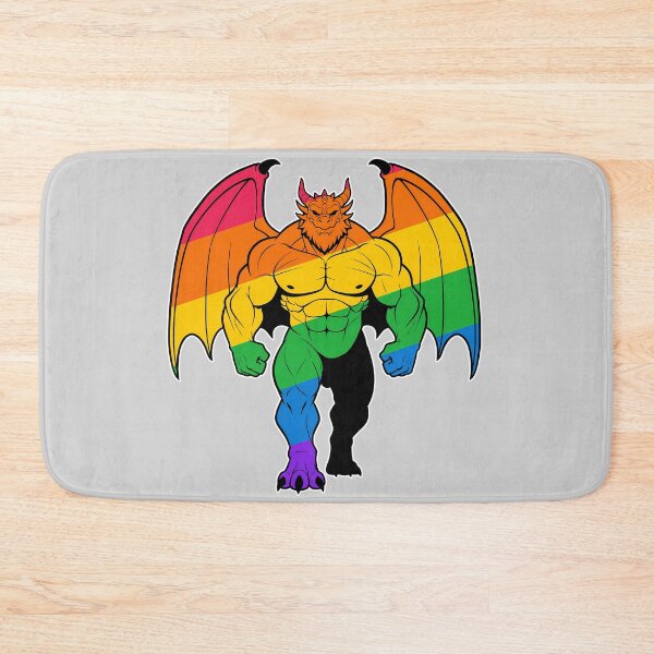 Item preview, Muscular Dragon LGBTQ Pride Scalie designed and sold by BlueBullBazaar.