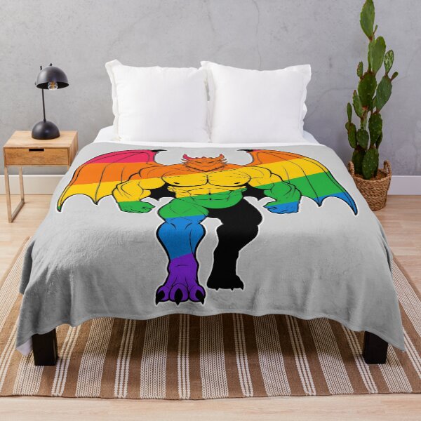 Item preview, Muscular Dragon LGBTQ Pride Scalie designed and sold by BlueBullBazaar.