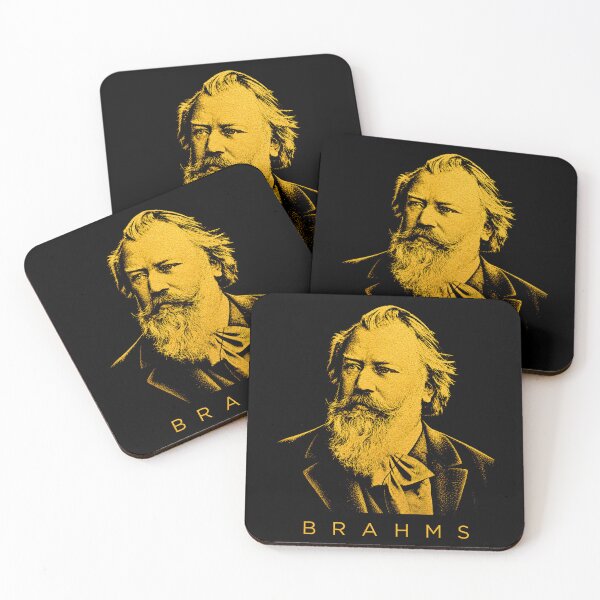 Item preview, Johannes Brahms golden poster designed and sold by CMYKStudio.