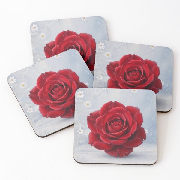 Item preview, Deep Red Rose in Soft Pastel Style - Elegant Whimsical Botanical Art designed and sold by lovelistivkaa.