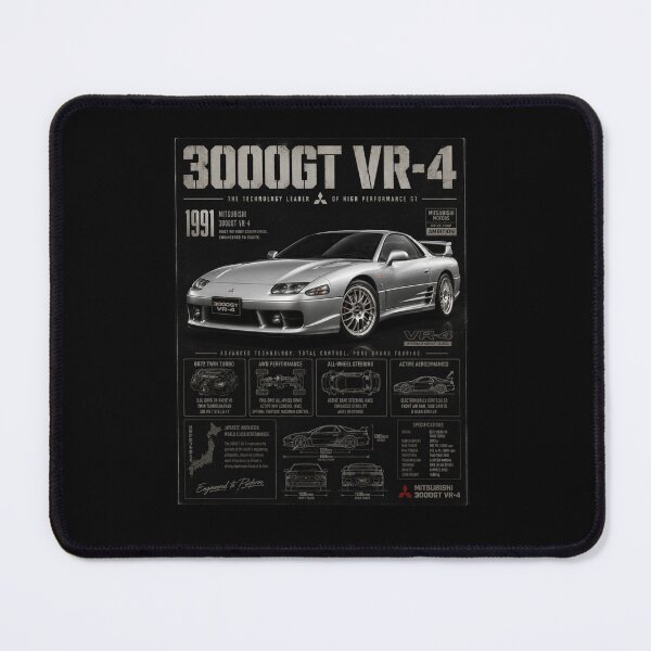 Item preview, 1991 Mitsubishi 3000GT VR-4 Twin Turbo AWD JDM Sports Car Vintage Art designed and sold by TheArtOfCar.