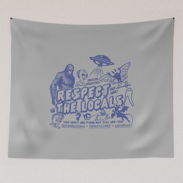 Item preview, Respect The Locals Bigfoot Funny Outdoor Sasquatch Cryptid designed and sold by ArleneRowe.
