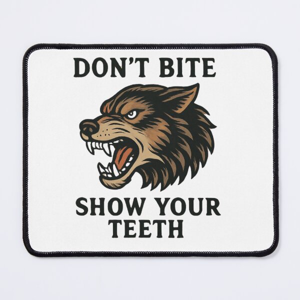 Item preview, Don’t Bite. Show Your Teeth. – Vintage Wolf Graphic T-Shirt designed and sold by Veronstudio.