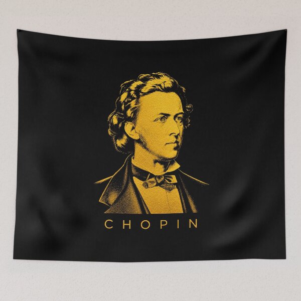 Item preview, Frédéric Chopin golden poster designed and sold by CMYKStudio.