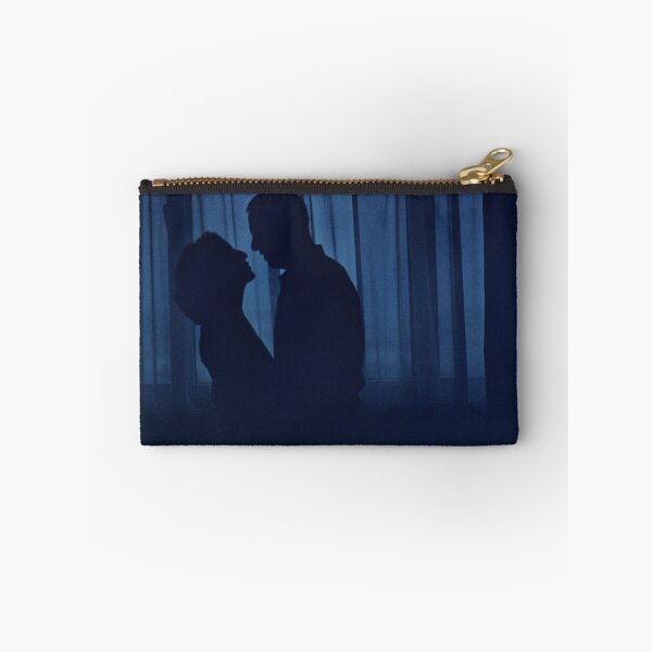 Item preview, Blue silhouette couple kissing analogue film photograph designed and sold by edwardolive.