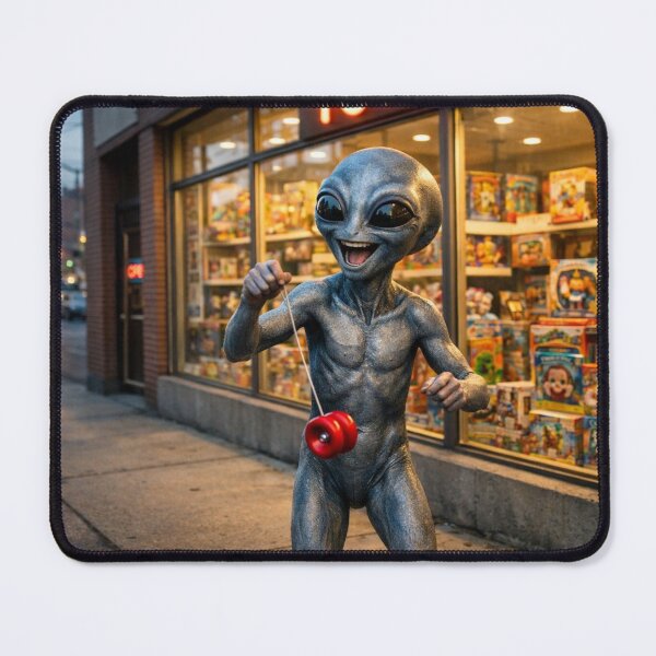 Item preview, Surreal Alien Playing with a Yo Yo designed and sold by Halifaxartguy.