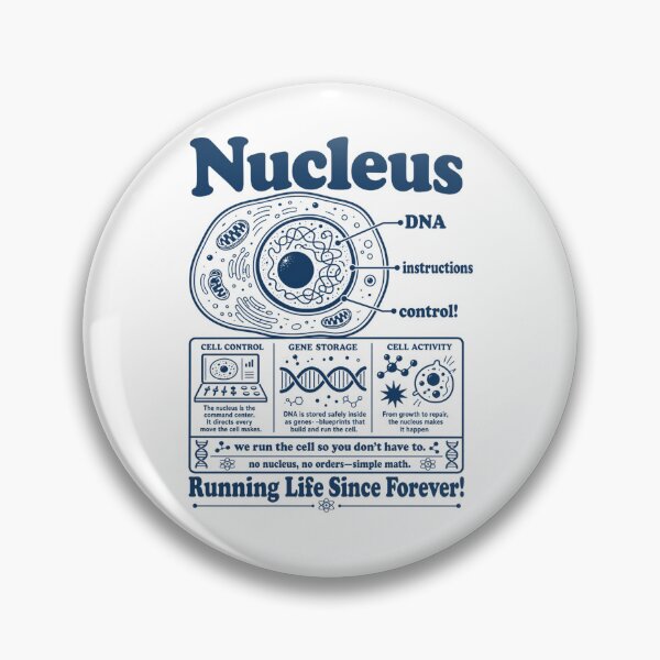 Item preview, Nucleus Diagram Running Life Since Forever Biology Humor designed and sold by FreshVibe Prints.