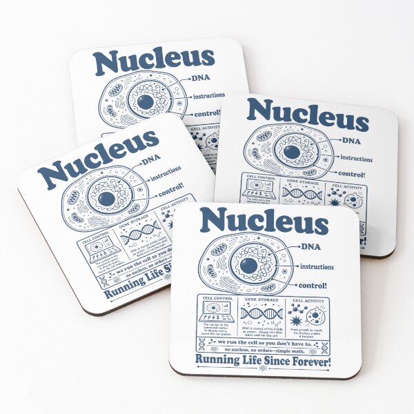 Item preview, Nucleus Diagram Running Life Since Forever Biology Humor designed and sold by FreshVibe Prints.