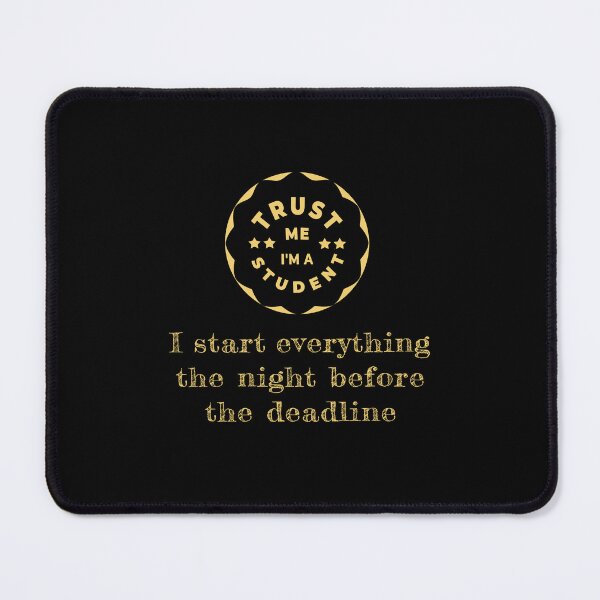 Item preview, Trust Me I'm a Student Night Before Deadline - Vintage Stamp Style Yellow designed and sold by unique art and design.