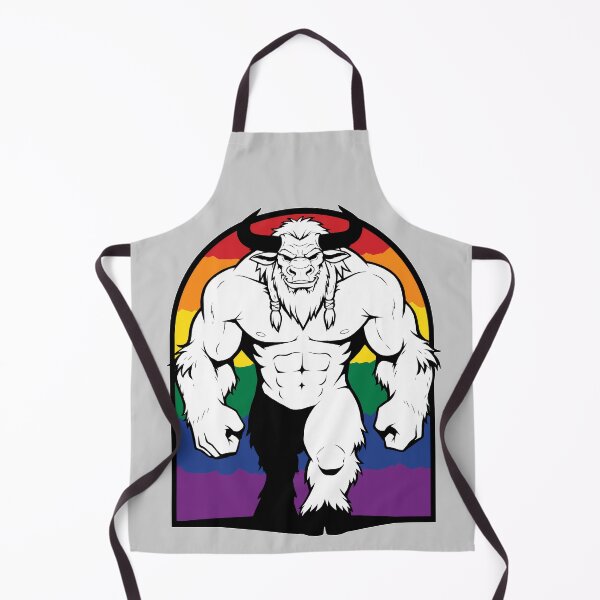Item preview, Gay Muscle Bull LGBTQ Rainbow Portal designed and sold by BlueBullBazaar.