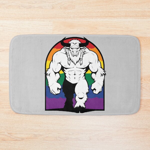Item preview, Gay Muscle Bull LGBTQ Rainbow Portal designed and sold by BlueBullBazaar.