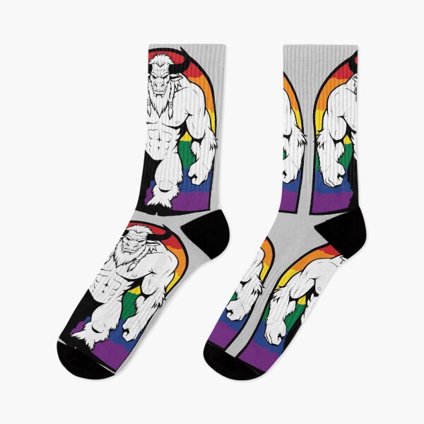 Item preview, Gay Muscle Bull LGBTQ Rainbow Portal designed and sold by BlueBullBazaar.