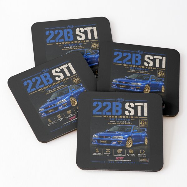 Item preview, 1998 Subaru Impreza 22B STI Wide Body WRC JDM Limited Edition Vintage Art designed and sold by TheArtOfCar.