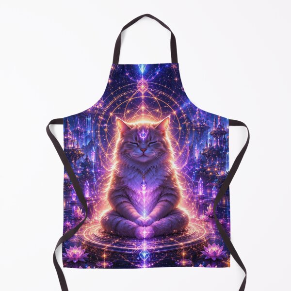 Item preview, Future Dream Escapes Astral Zen Cat Cosmic Meditation Fantasy Art designed and sold by Mindworx21.