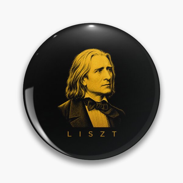 Item preview, Franz Liszt  golden poster designed and sold by CMYKStudio.