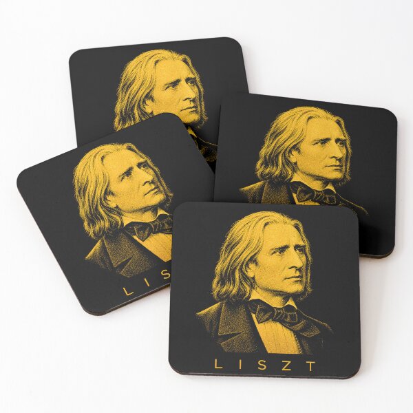 Item preview, Franz Liszt  golden poster designed and sold by CMYKStudio.