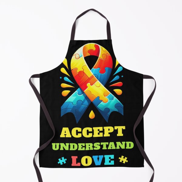 Item preview, Autism Awareness Ribbon Accept Understand Love Puzzle Pieces Neurodiversity Support Art designed and sold by KrystinaGiGi.