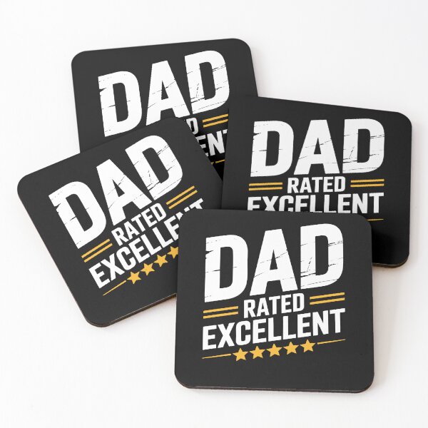 Item preview, Dad Rated Excellent 5 Stars Funny Dad Father's Day Gift Best Rated Father designed and sold by Say It With Ink.