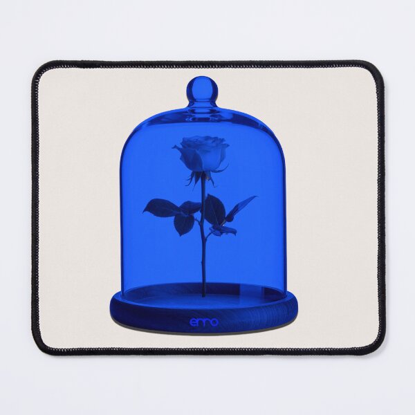 Item preview, Blue Rose Under Glass Dome: Surreal Botanical Artwork designed and sold by erro creative.
