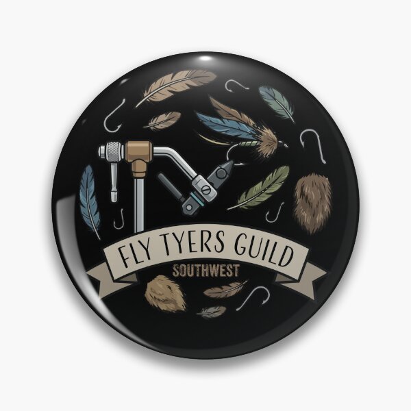 Item preview, "Fly Tyers Guild (southwest)" vector fly fishing illustration. designed and sold by Art-Horizon.