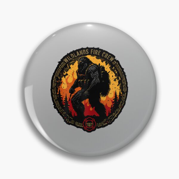 Item preview, Retro Bigfoot Wildland Firefighter Sasquatch Fireman Gifts designed and sold by ArleneRowe.