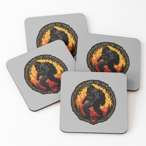 Item preview, Retro Bigfoot Wildland Firefighter Sasquatch Fireman Gifts designed and sold by ArleneRowe.