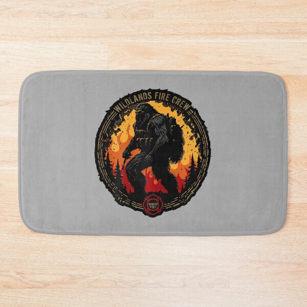 Item preview, Retro Bigfoot Wildland Firefighter Sasquatch Fireman Gifts designed and sold by ArleneRowe.