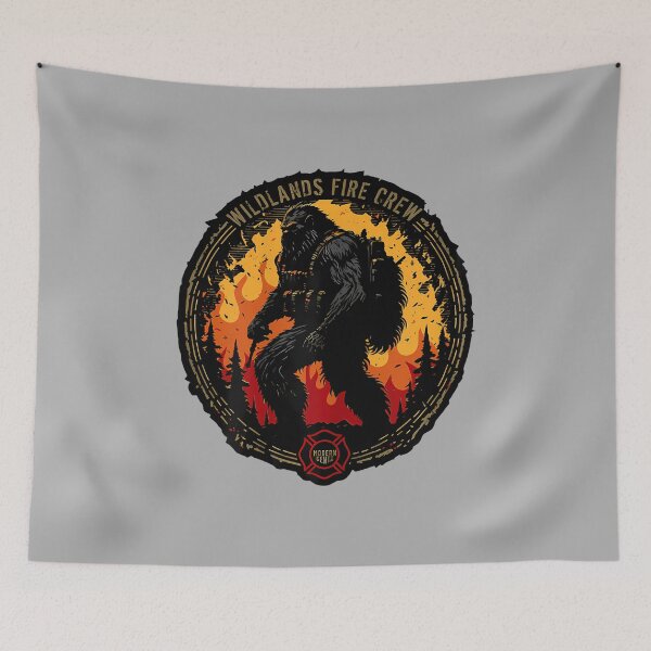 Item preview, Retro Bigfoot Wildland Firefighter Sasquatch Fireman Gifts designed and sold by ArleneRowe.