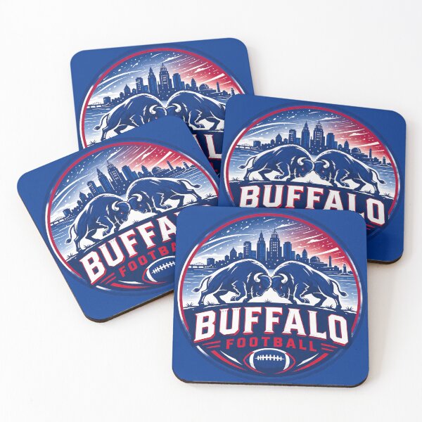 Item preview, Buffalo Football City Skyline Vintage Sports Logo Shirt designed and sold by TKOprintdesigns.