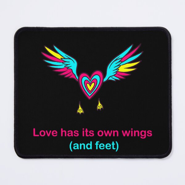 Item preview, Funny Love Has Its Own Wings and Feet Neon Pop Art designed and sold by UkrainianSpain.