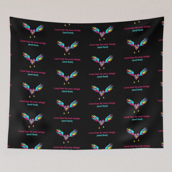 Item preview, Funny Love Has Its Own Wings and Feet Neon Pop Art designed and sold by UkrainianSpain.