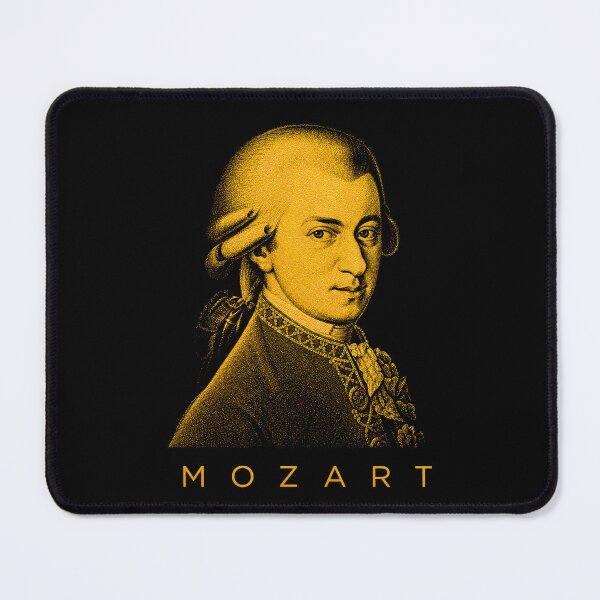 Item preview, Wolfgang Amadeus Mozart golden poster designed and sold by CMYKStudio.