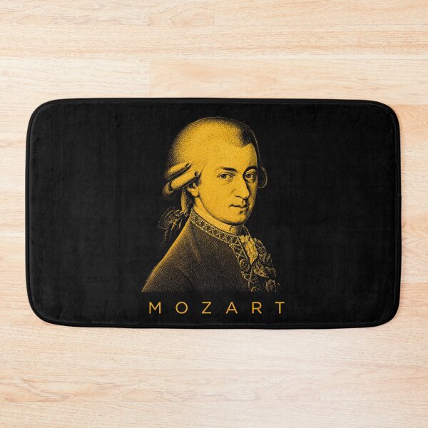 Item preview, Wolfgang Amadeus Mozart golden poster designed and sold by CMYKStudio.