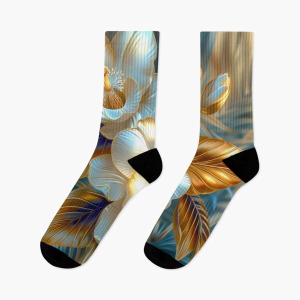 Item preview,  White Tropical Flowers and Palm Leaves designed and sold by MargaretWiktor.