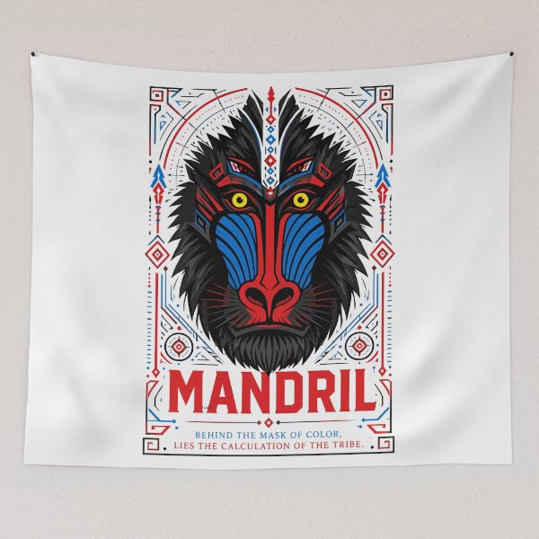 Item preview, Mandrill Mask –  Mandril Tribal Wildlife designed and sold by WildlifeInc.
