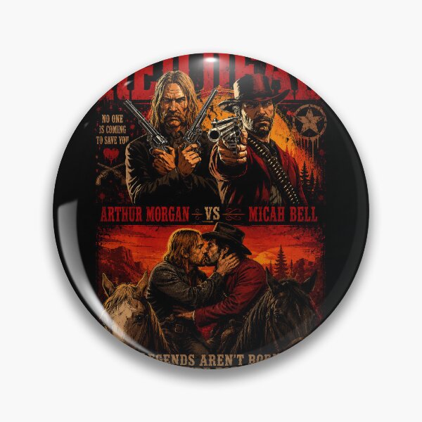 Item preview, Legends Aren t Born Ther're Forged Arthur Morgan VS Micah Bell designed and sold by Green Sama.
