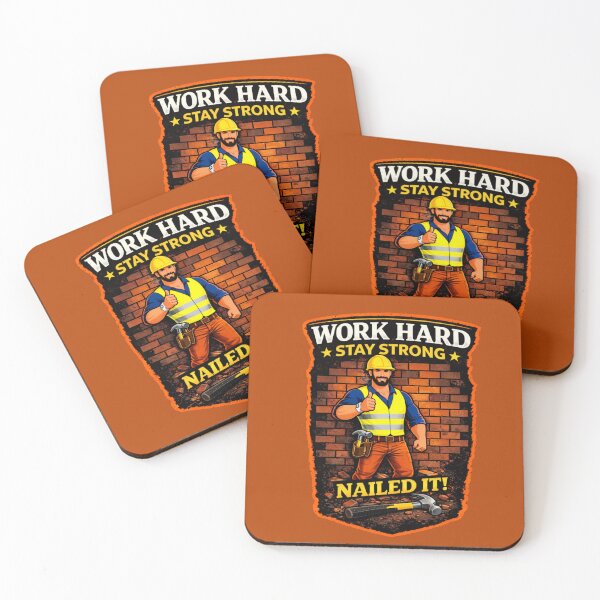 Item preview, Work Hard Stay Strong Construction Worker Design designed and sold by Aimetoi.