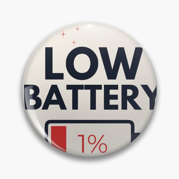 Item preview, Low Battery Minimal Burnout Typography Design designed and sold by Uvclick.