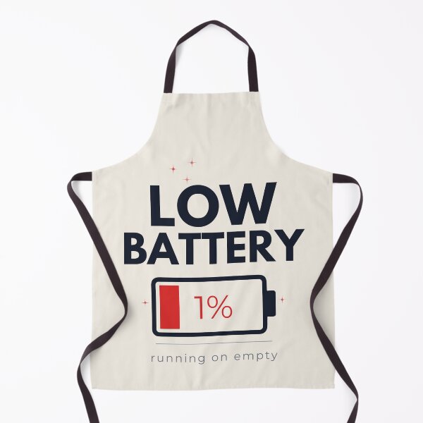 Item preview, Low Battery Minimal Burnout Typography Design designed and sold by Uvclick.