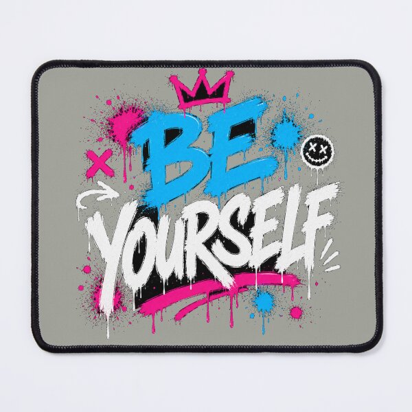Item preview, BE YOURSELF Graffiti Motivation Shirt | Neon Urban Art designed and sold by JustResultsCo.