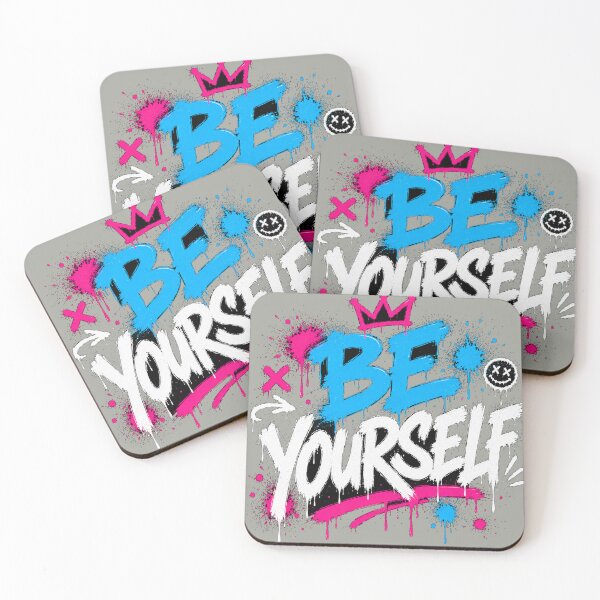 Item preview, BE YOURSELF Graffiti Motivation Shirt | Neon Urban Art designed and sold by JustResultsCo.