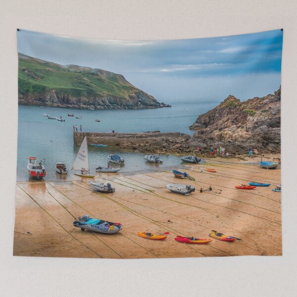 Item preview, Coastal Charm: Boats and Kayaks at Hope Cove designed and sold by Viv Thompson Photography .