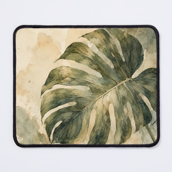 Item preview, Monstera Leaf Watercolor Vintage Botanical Poster designed and sold by WildRootsStudiobyMeg.